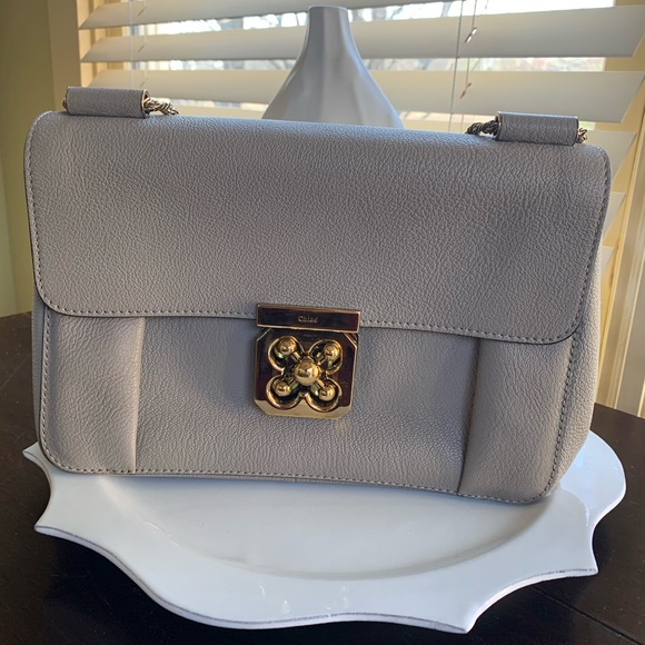 Chloe Gray Taupe Elsie Medium Shoulder Bag - Picture 2 of 10